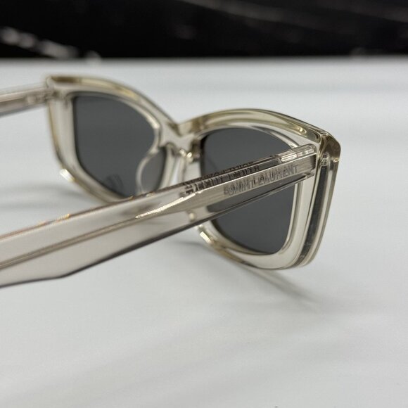 NEW SAINT LAURENT SL658 003 CAT EYE TRANSPARENT GRAY WOMEN SUNGLASSES SL 658 003 main image 6